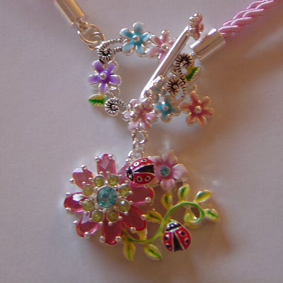 Floral & Ladybug Pink Bracelet NWT - Picture 2 of 3